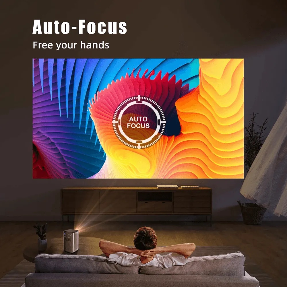 BYINTEK P70 Portable DLP Projector with Android 9.0 – 4K Support